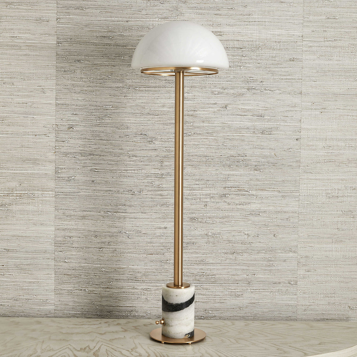 Mushroom Buffet Lamp in Panda Marble