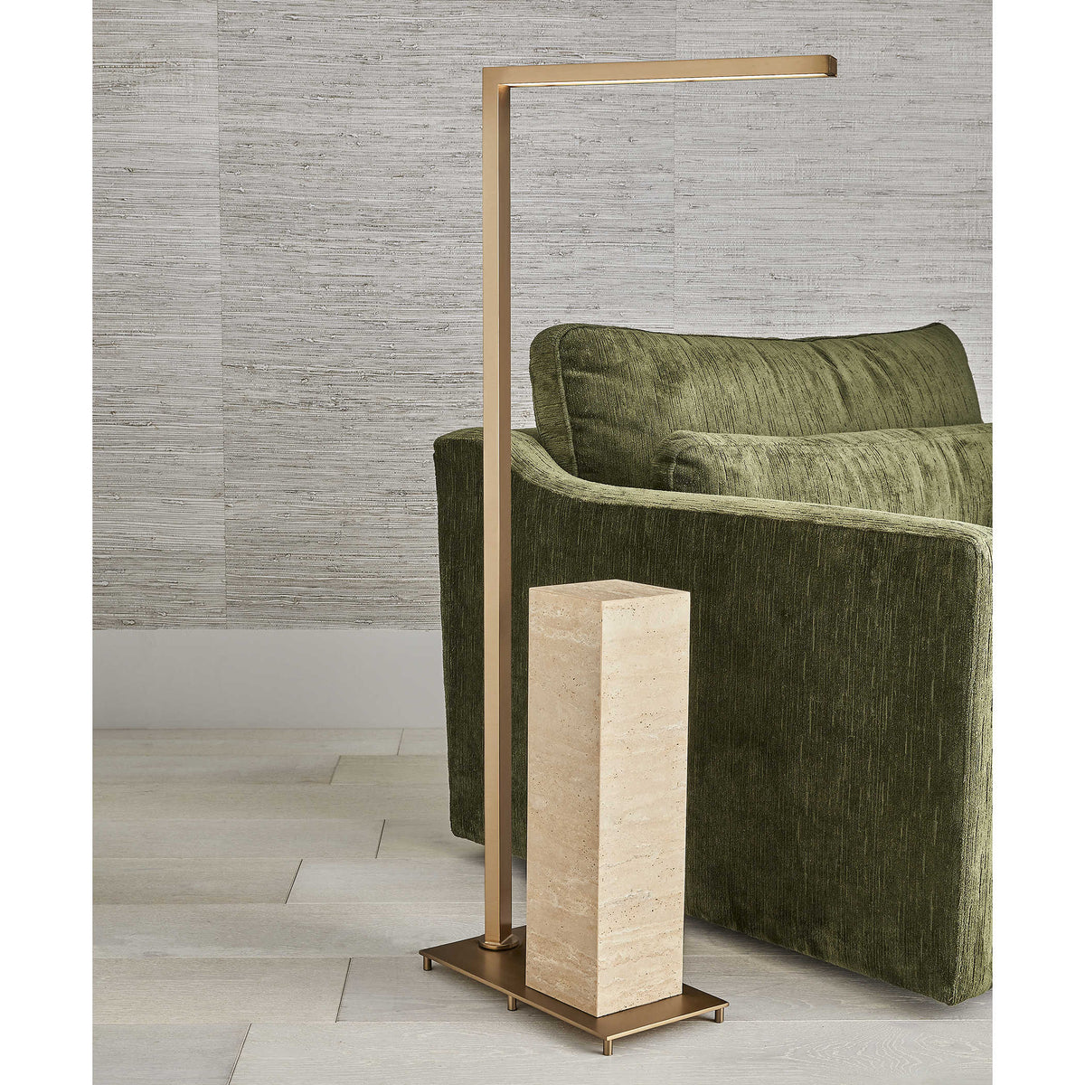 Illume Drink Stand - Travertine/Brass