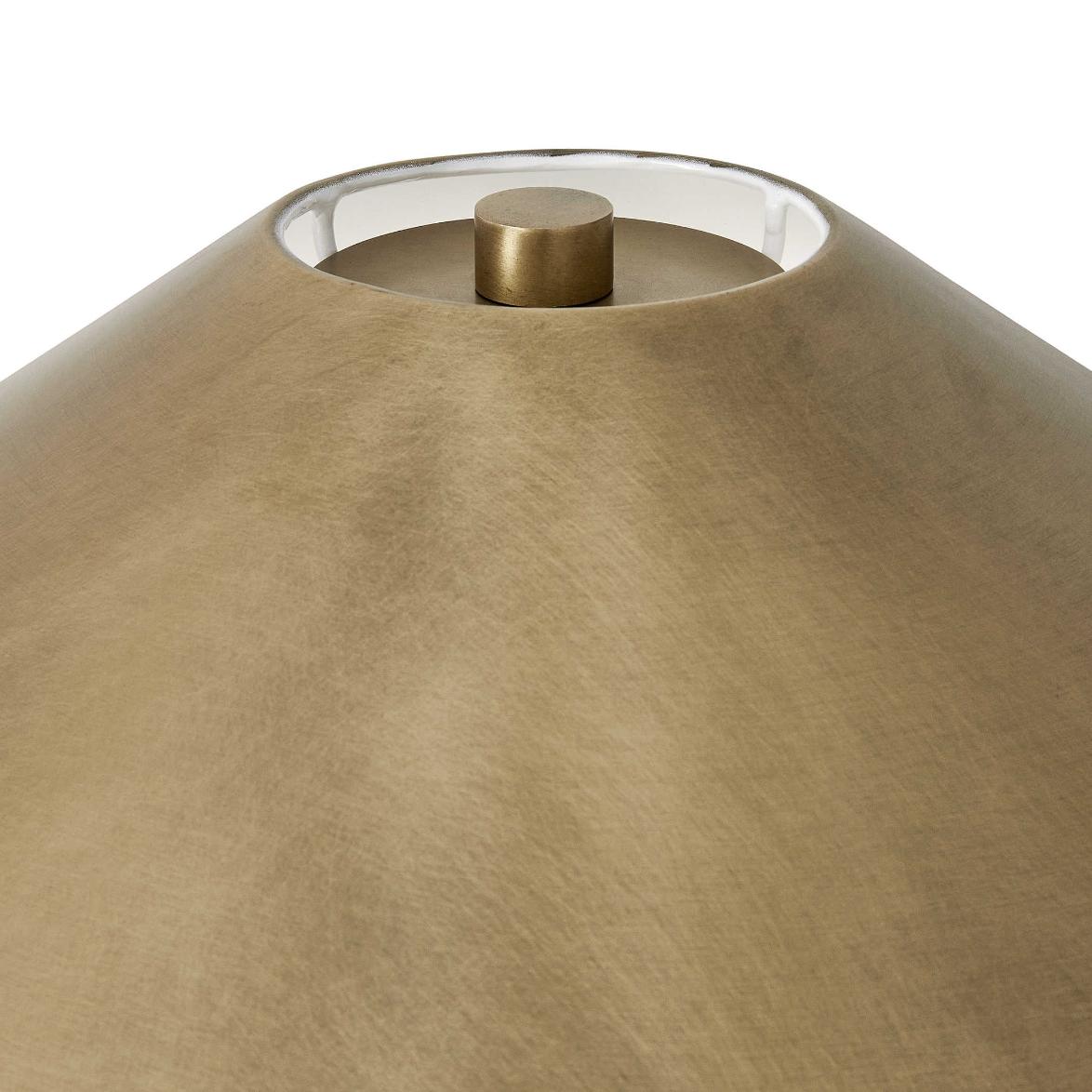 Too Coolie Table Lamp White & Brass