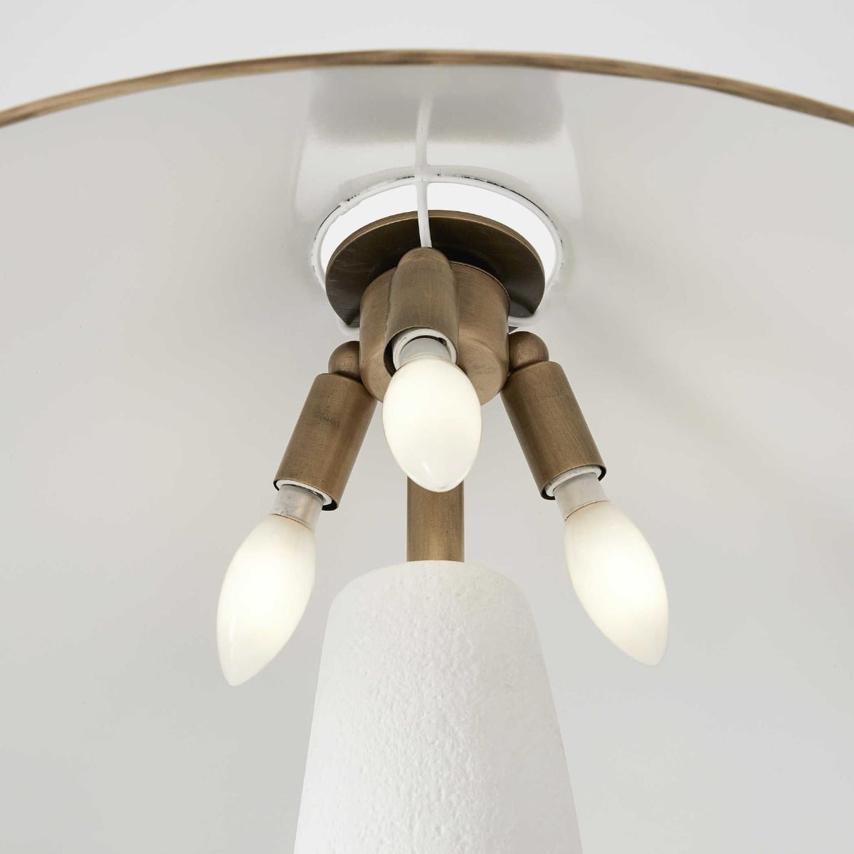Too Coolie Table Lamp White & Brass