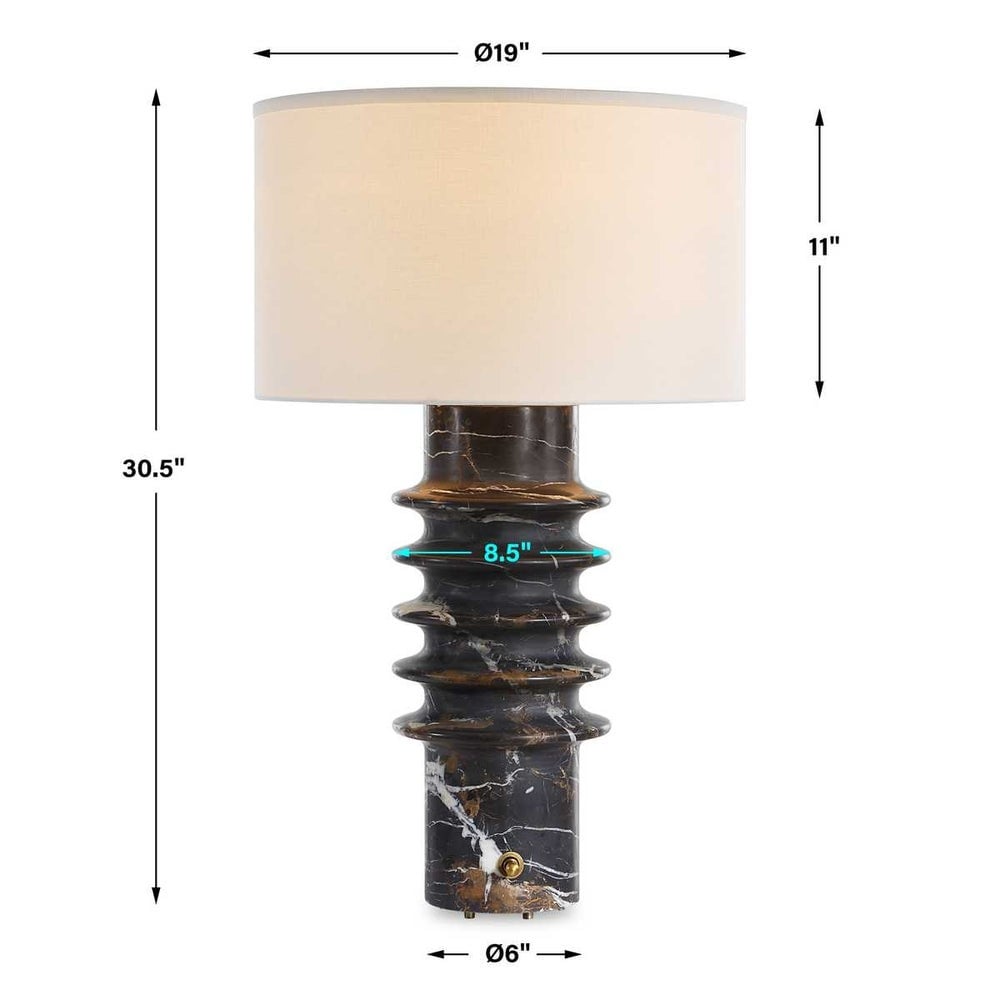 Ring Around Table Lamp in Michelangelo Marble
