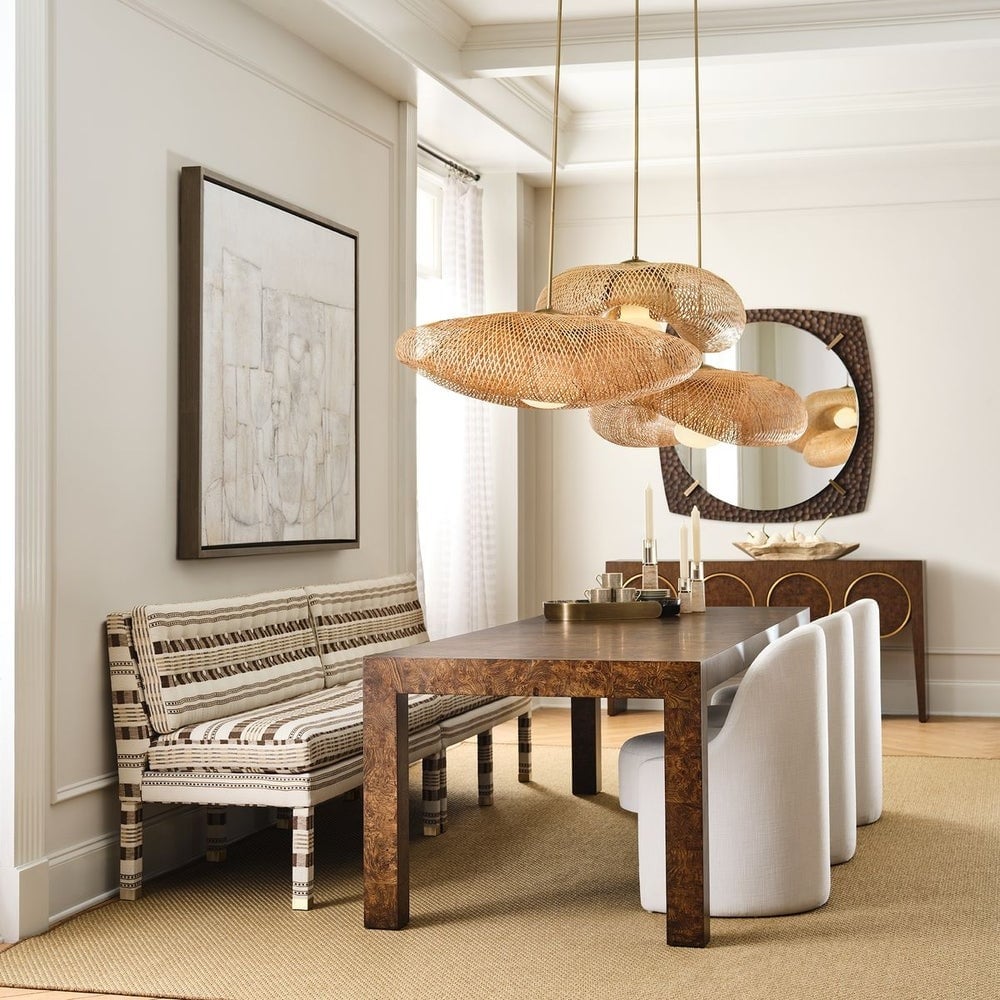 Ingrain Extending Dining Table in Cocoa Brown - 213-264cm