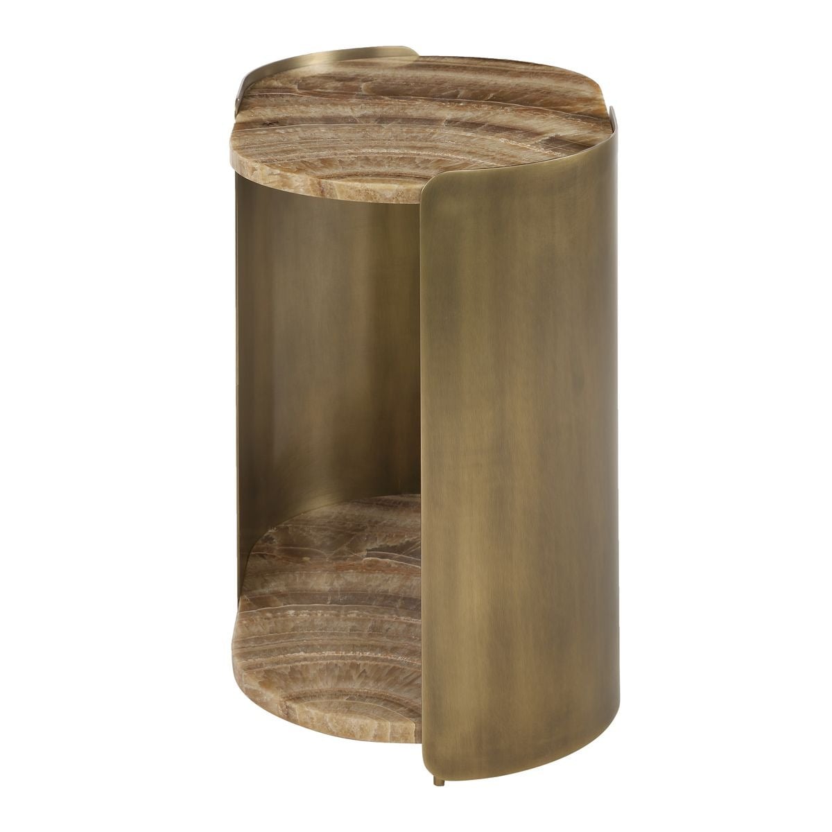 Lozenge Accent Table in Latte Onyx