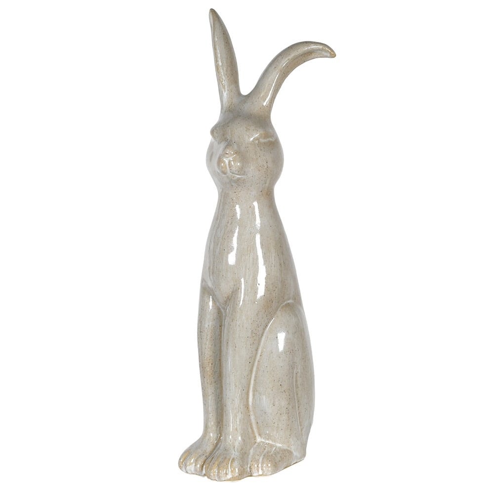 Grey Ceramic Rabbit Ornament