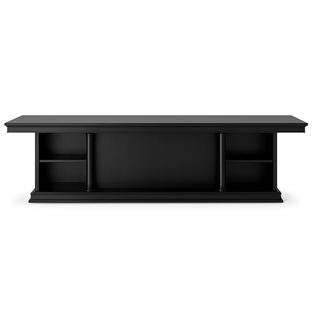 Centre Library Table in Black - 300cm