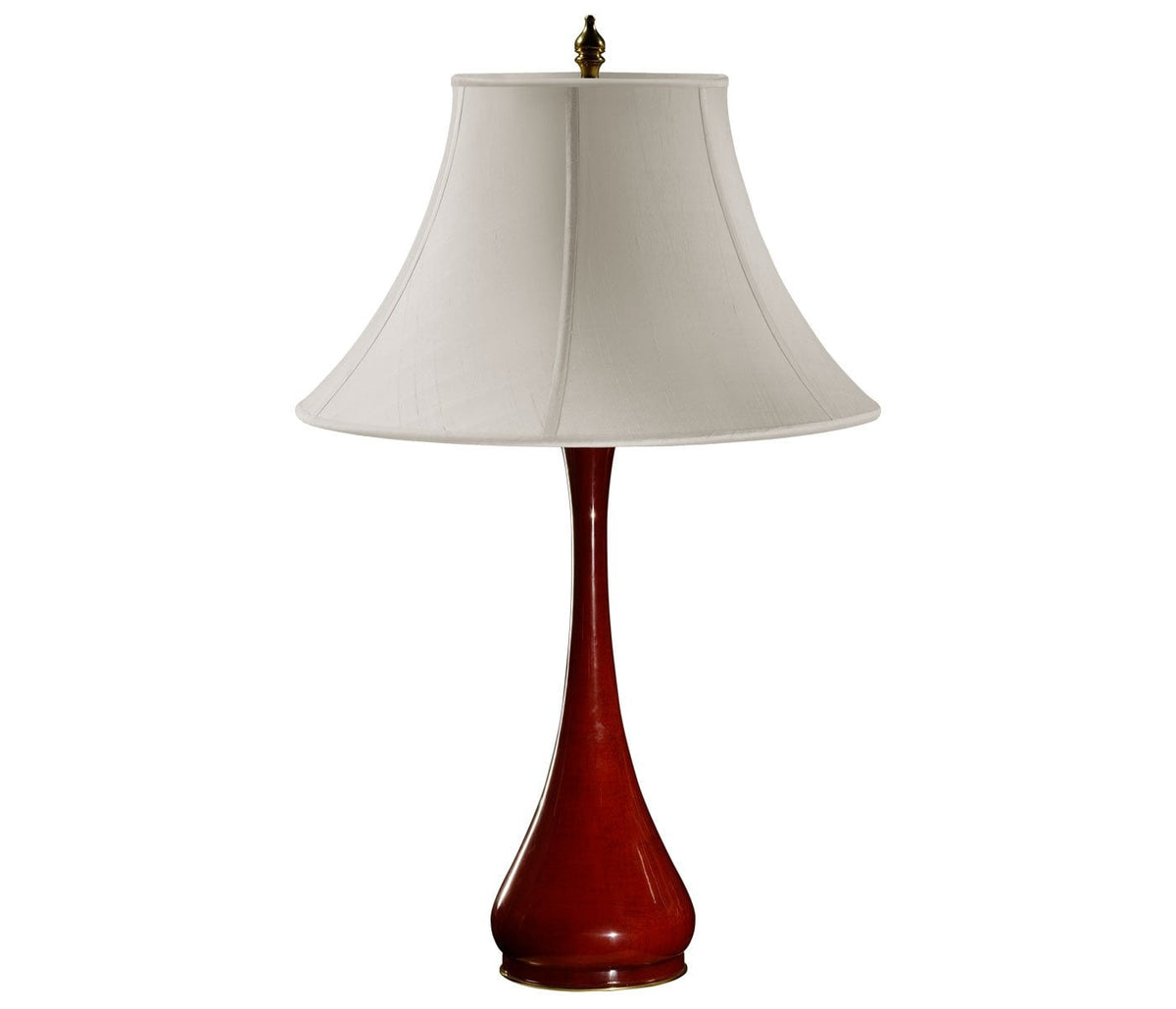 Red lacquered table lamp