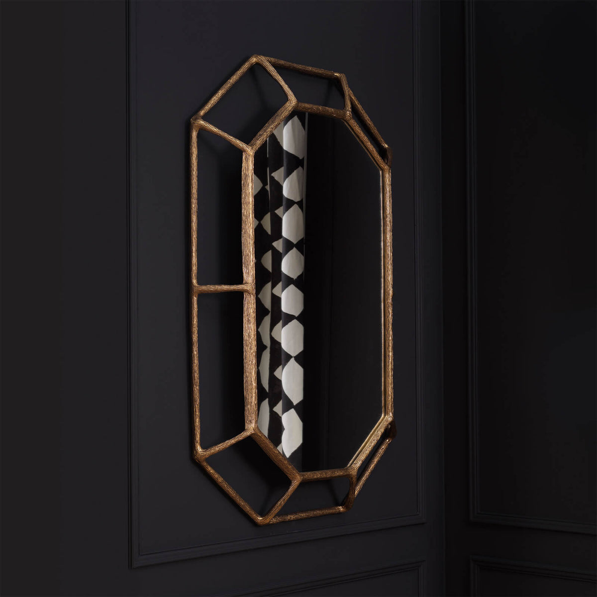Rinaldi Mirror in Vintage Brass