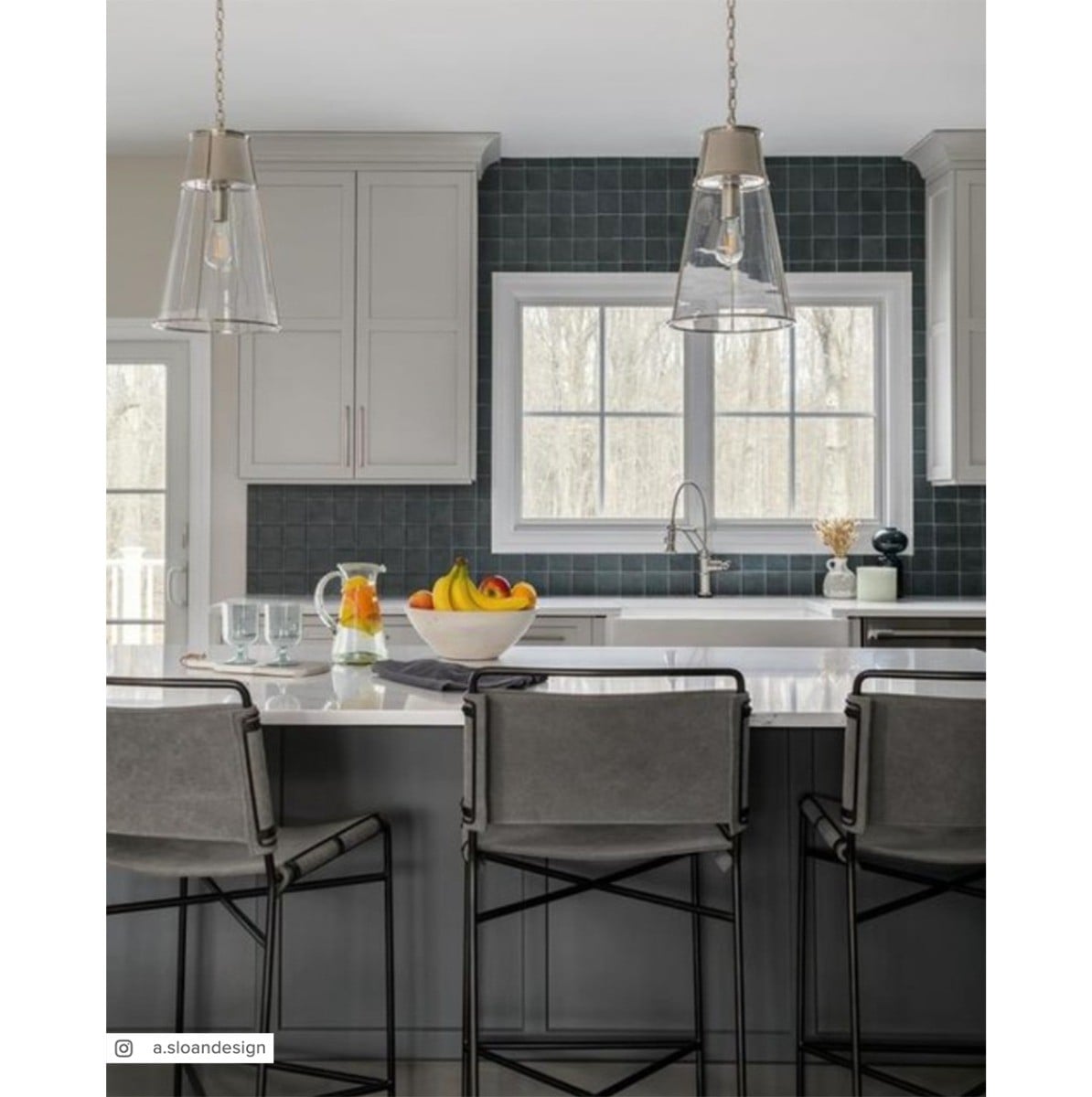 Robinson Large Pendant | Polished Nickel & Clear Glass
