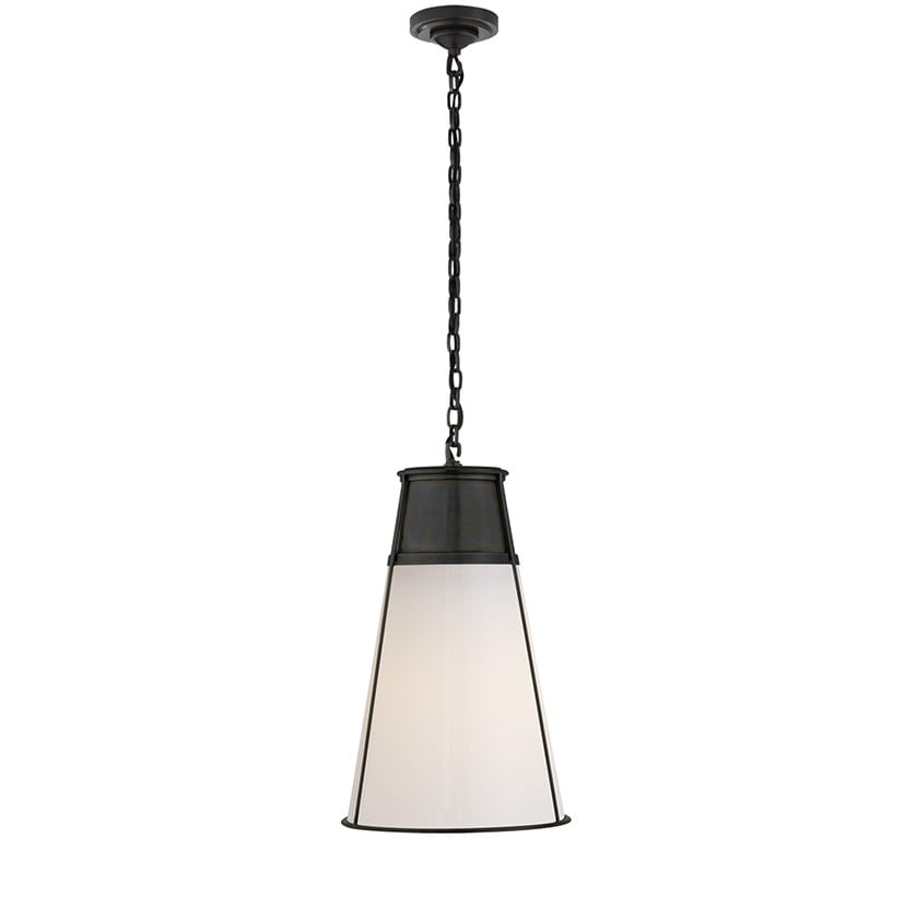 Robinson Large Pendant | Bronze & White Glass