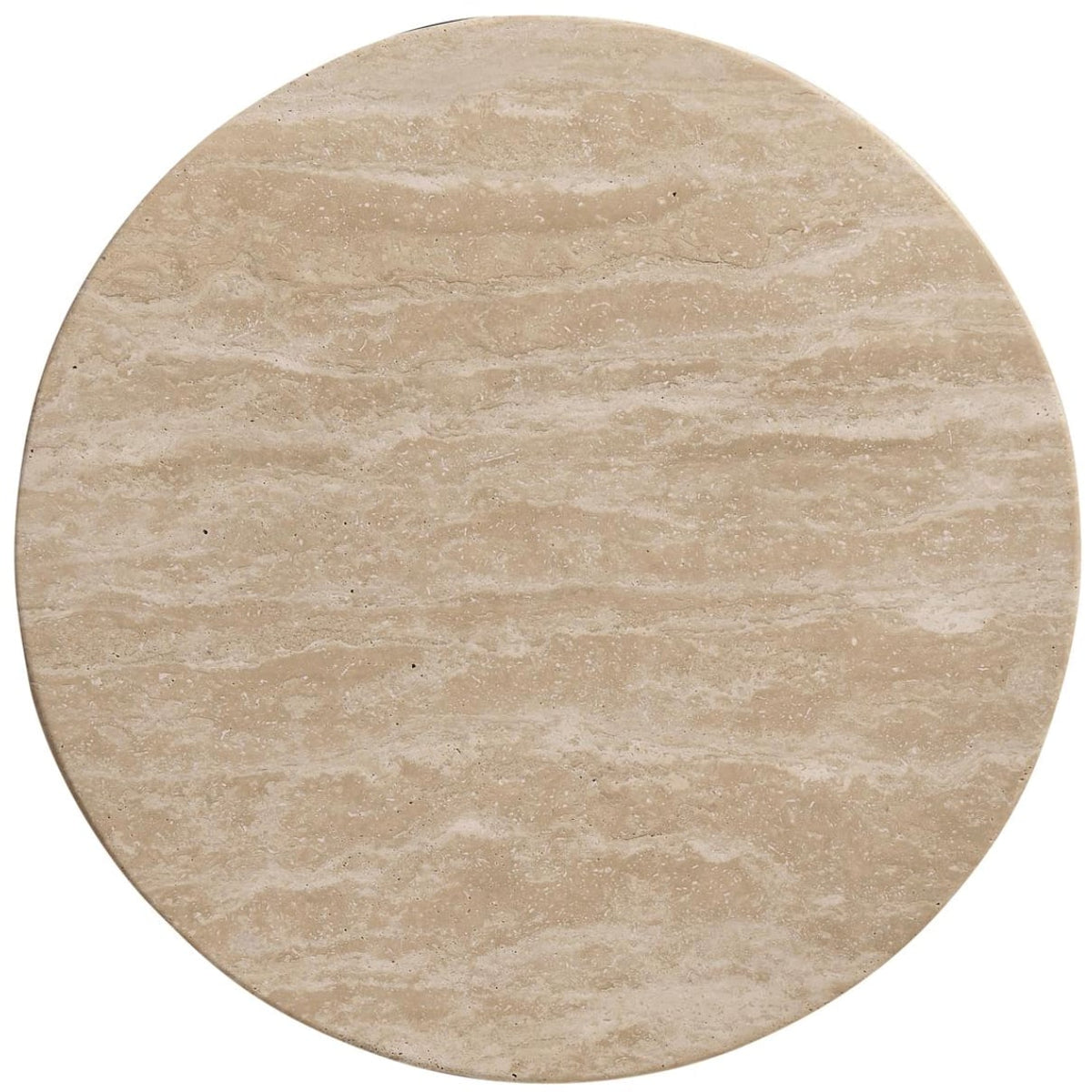 Palm Court Round Travertine Side Table