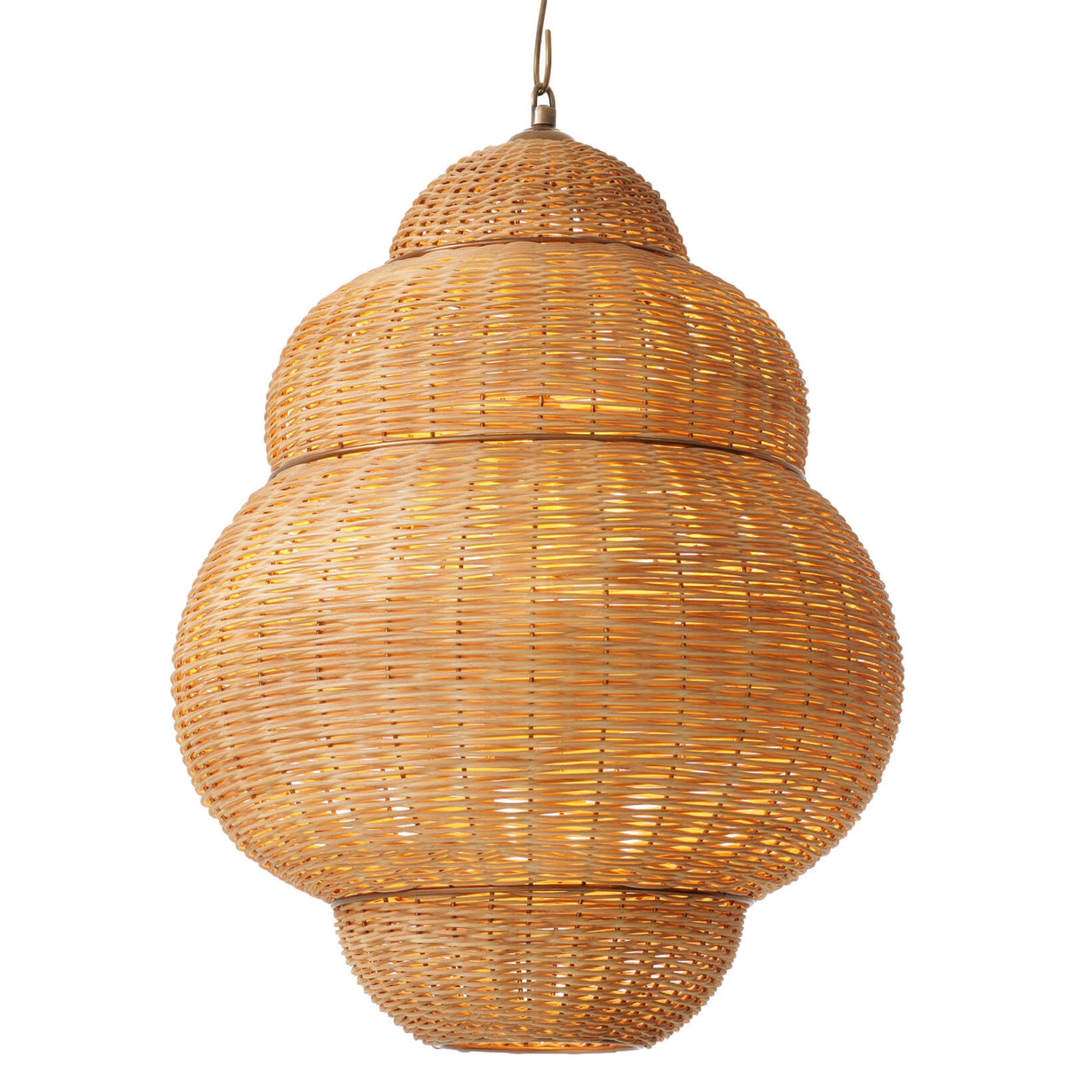 Rowlan Pendant Light in Antiqued Rattan