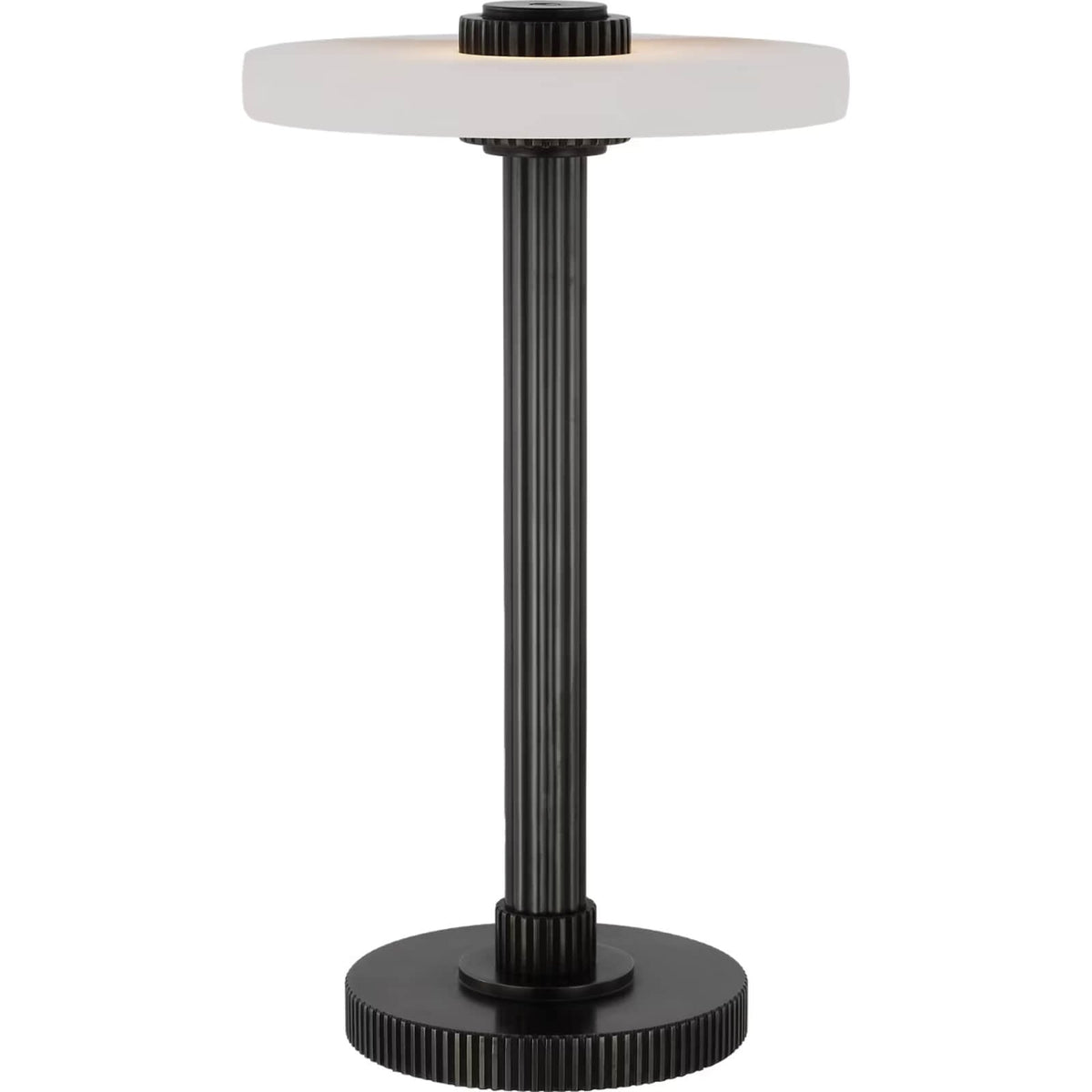 Aran 9" Rechargeable Accent Lamp in Bronze and Alabaster