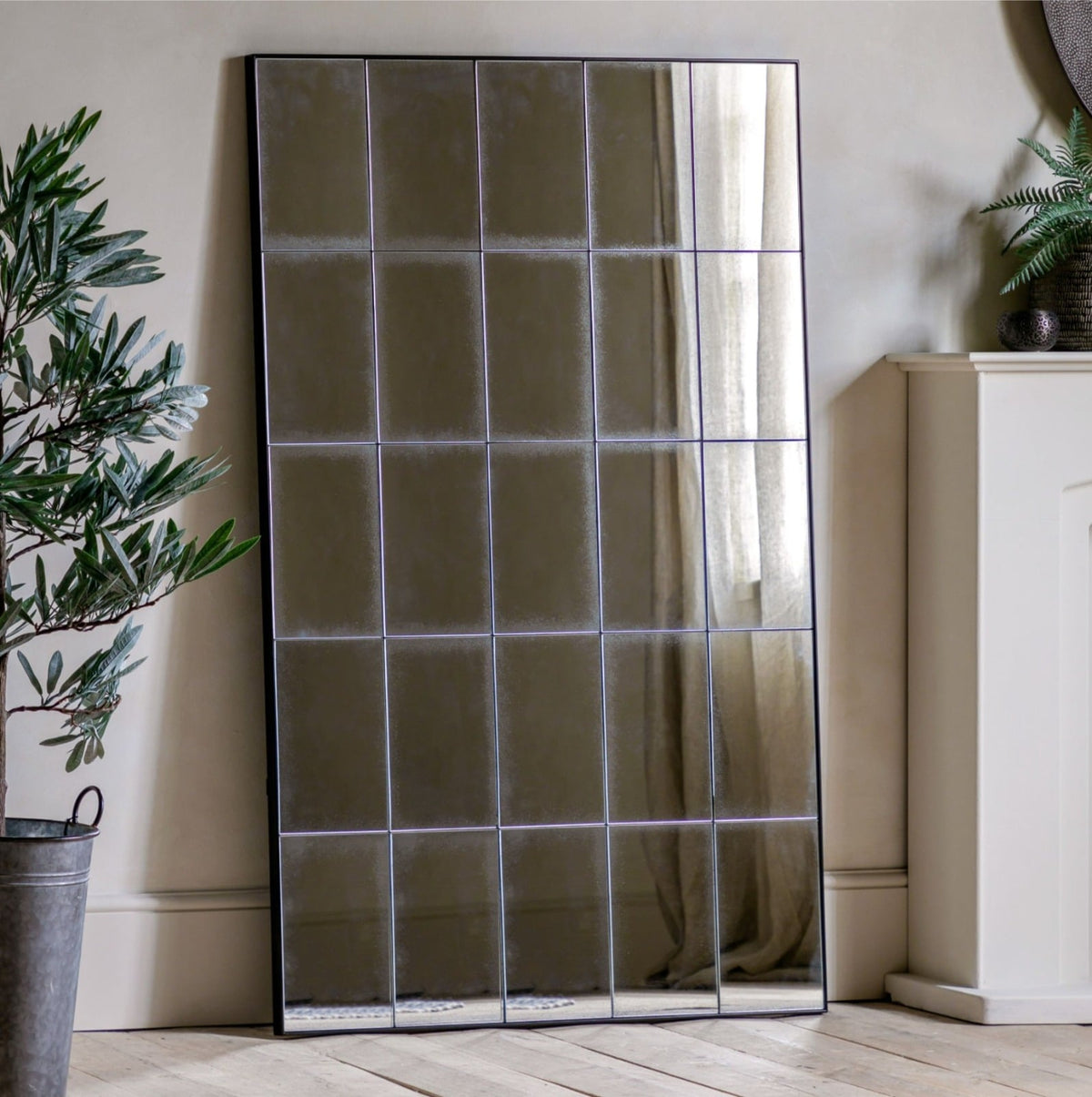 Santiago Wall Mirror Distressed Glass