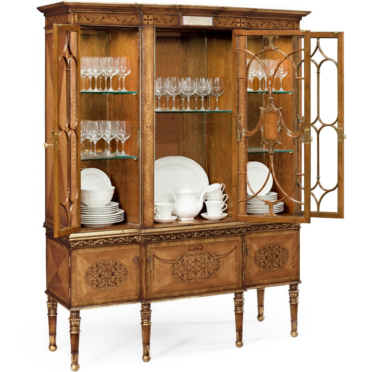 Satinwood Display Cabinet