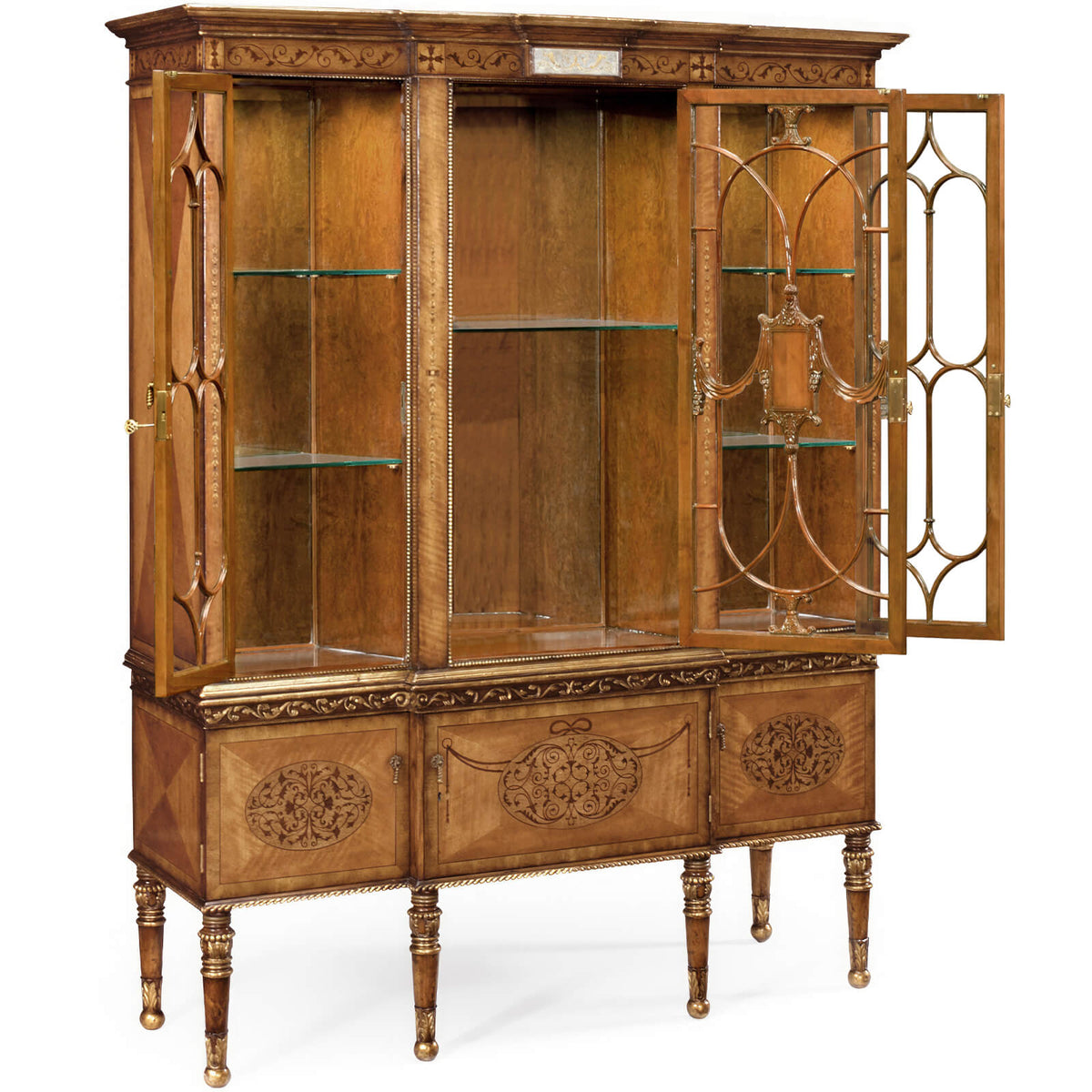 Satinwood Display Cabinet