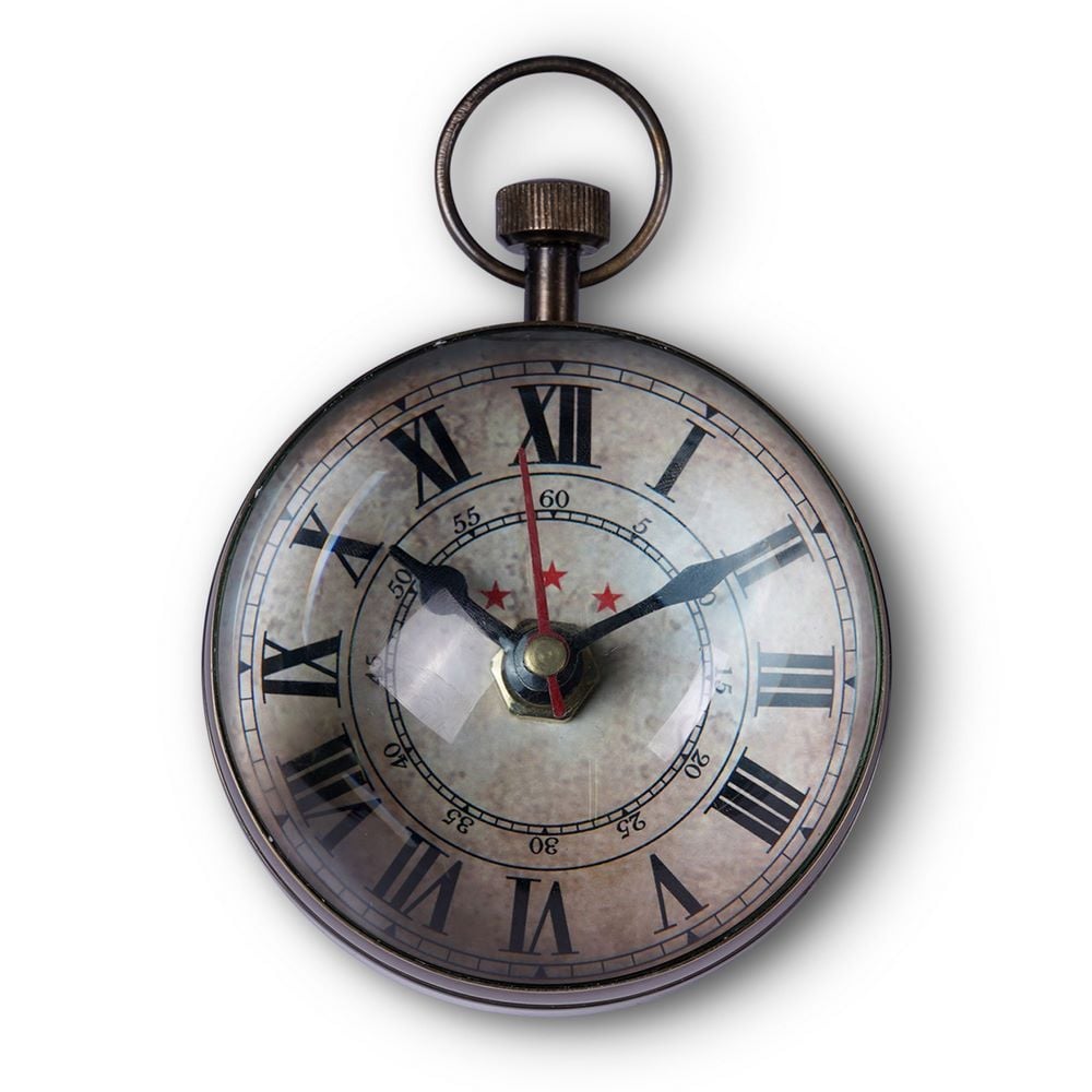 Eye of Time Clock XXL in Brass