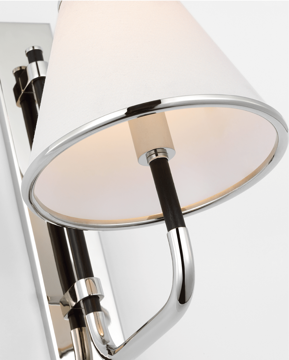 Rigby Small Wall Light | Polished Nickel & Ebony