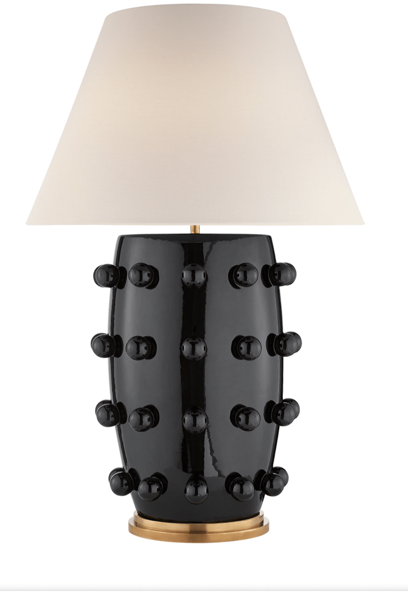 Linden Table Lamp Large | Black Porcelain