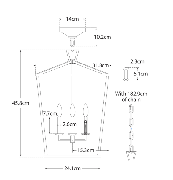 Darlana Small Lantern | Aged Iron