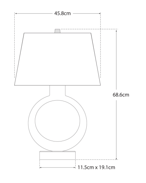 Ring Form Large Table Lamp | Bronze