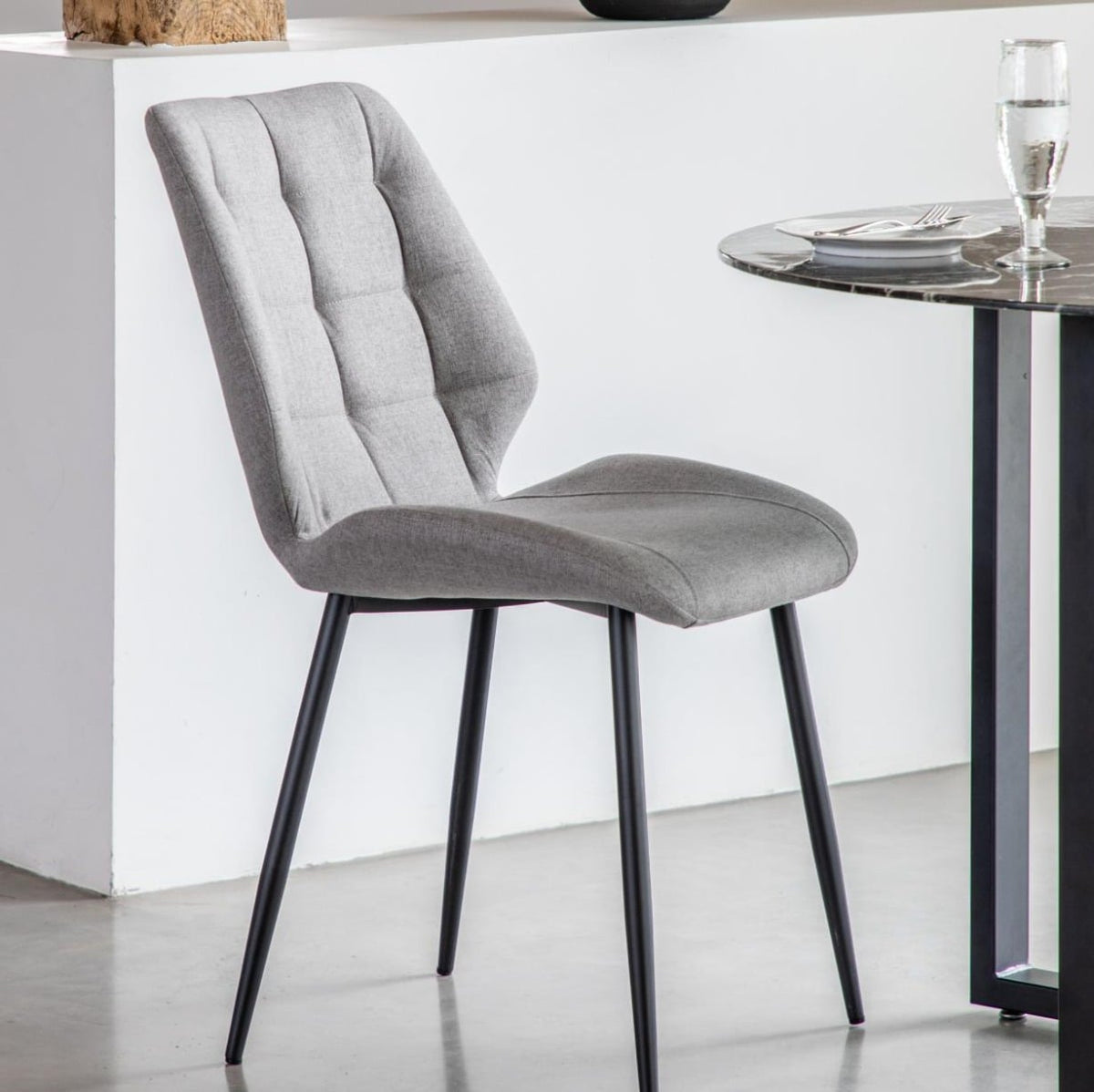 Jace Dining Chair in Light Grey - Set of 2