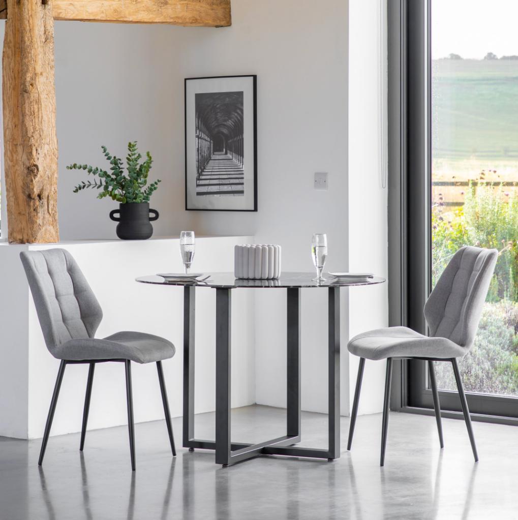 Jace Dining Chair in Light Grey - Set of 2