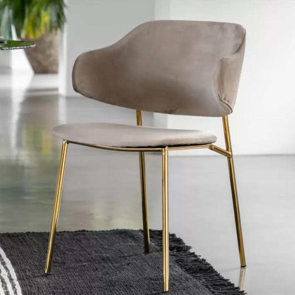 Aliyah Dining Chair in Taupe - Set of 2