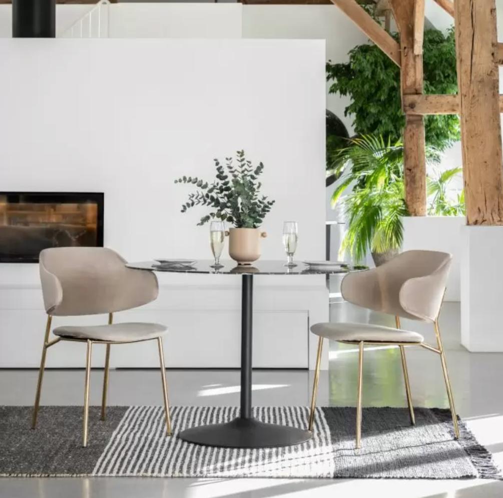 Aliyah Dining Chair in Taupe - Set of 2