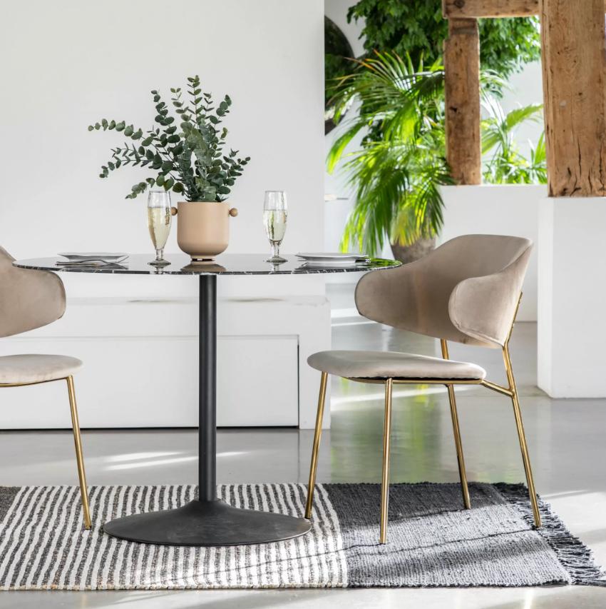 Aliyah Dining Chair in Taupe - Set of 2
