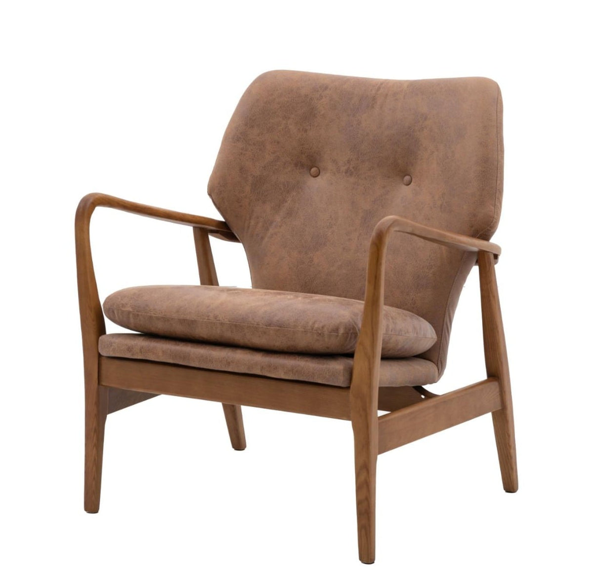 Olska Armchair Brown Leather
