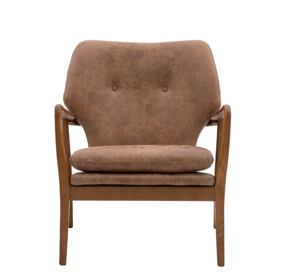 Olska Armchair Brown Leather