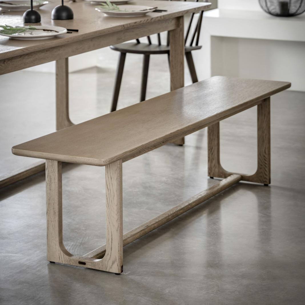 Nordia Dining Bench Smoked 165cm