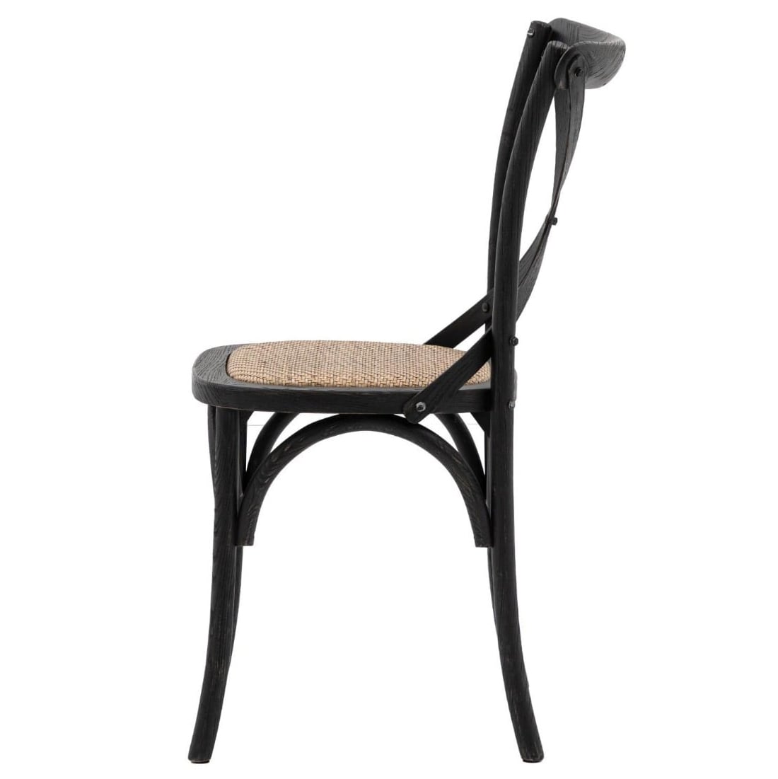 Barista Chair in Black Rattan - Set of 2