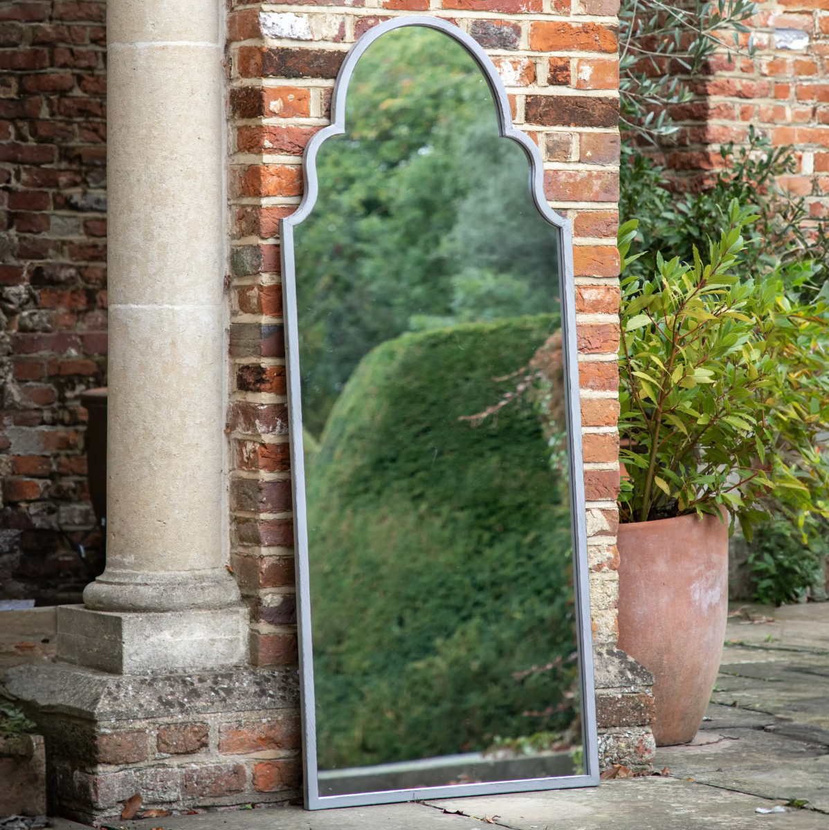 Tintern Outdoor Mirror Vintage Grey