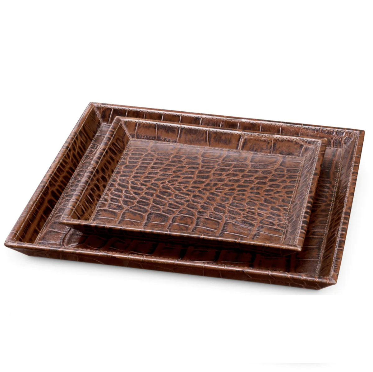 Desk Tray Scaleo in Brown Set of 2