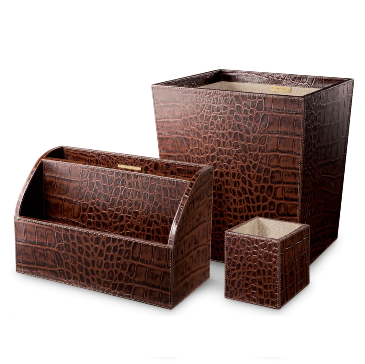 Desk Set Scaleo in Brown Set of 3