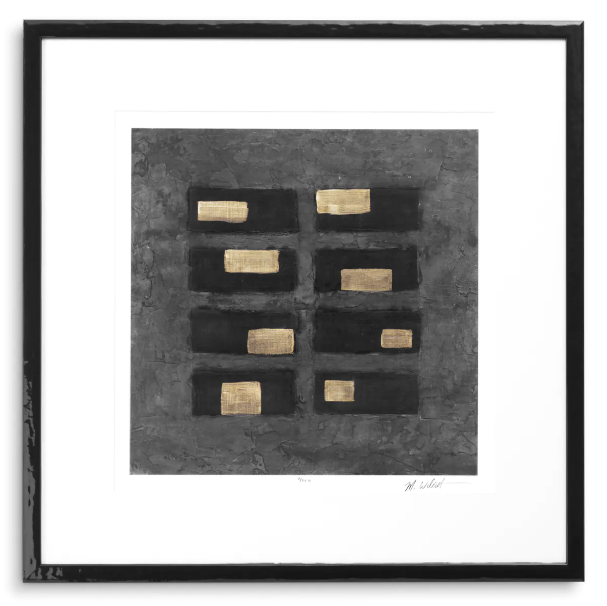 Print Washed Black Squares by Michael Willett - Set of 2