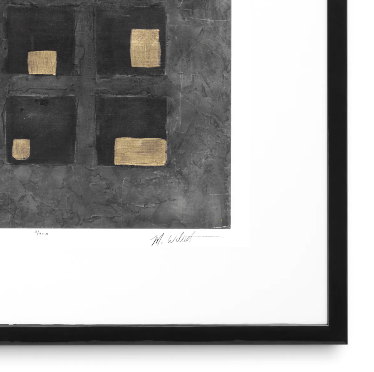Print Washed Black Squares by Michael Willett - Set of 2