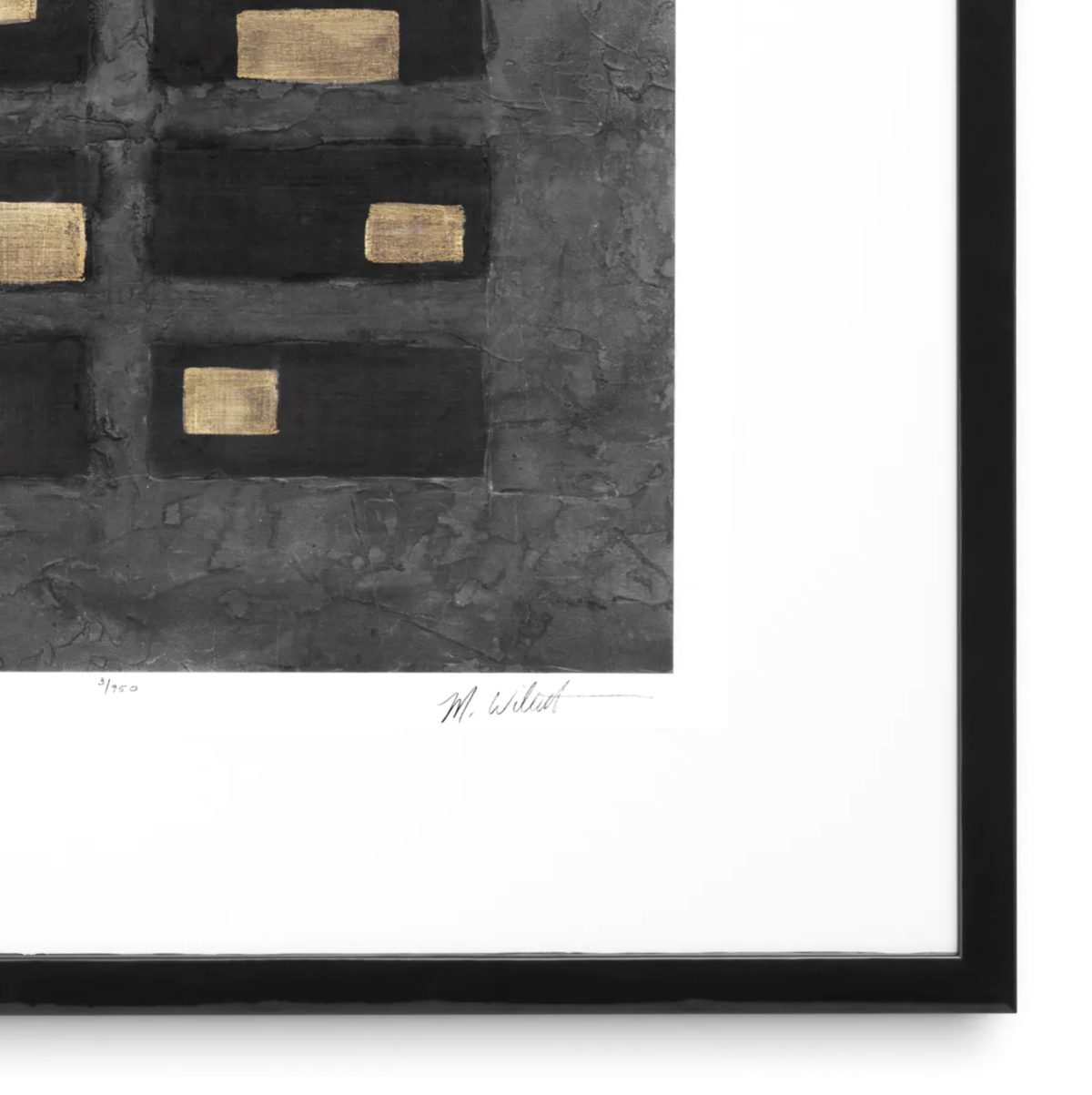 Print Washed Black Squares by Michael Willett - Set of 2