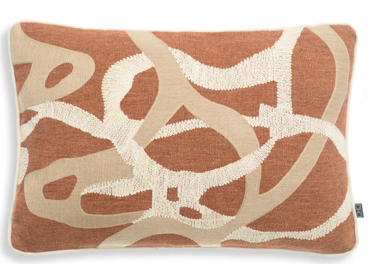 Rectangular Saphira Cushion in Orange
