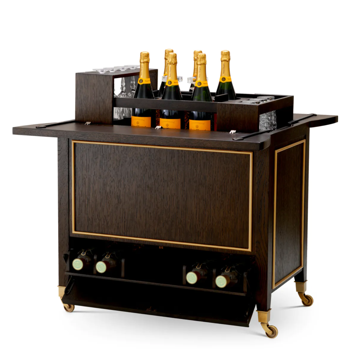 Trolley Galliano in Brown and Brushed Brass