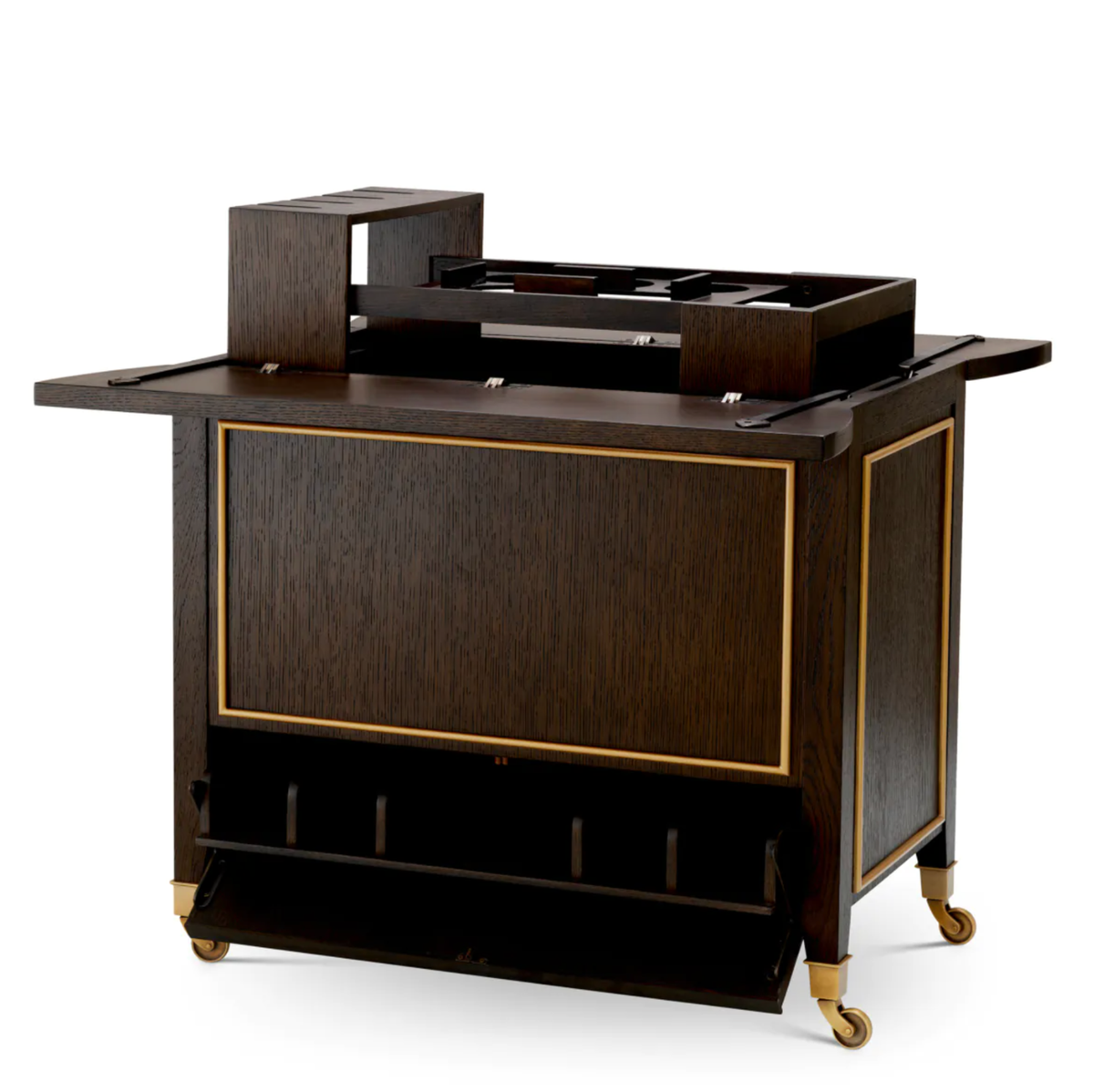 Trolley Galliano in Brown and Brushed Brass
