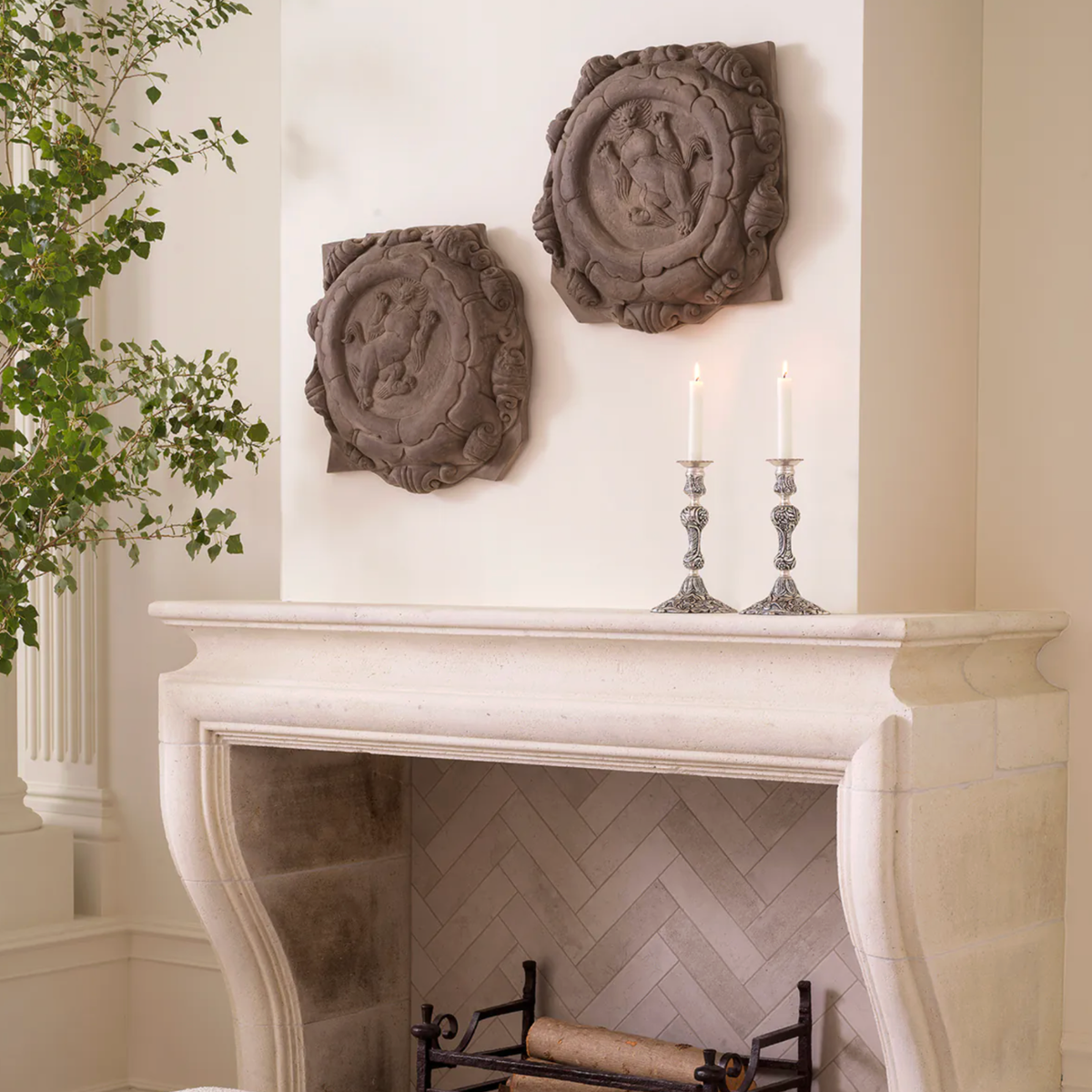 Liao Wall Object in Sand - Set of 2
