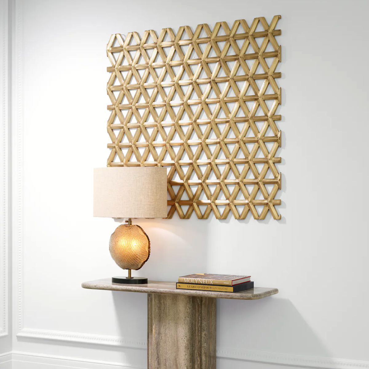 Aureus Wall Object in Vintage Brass