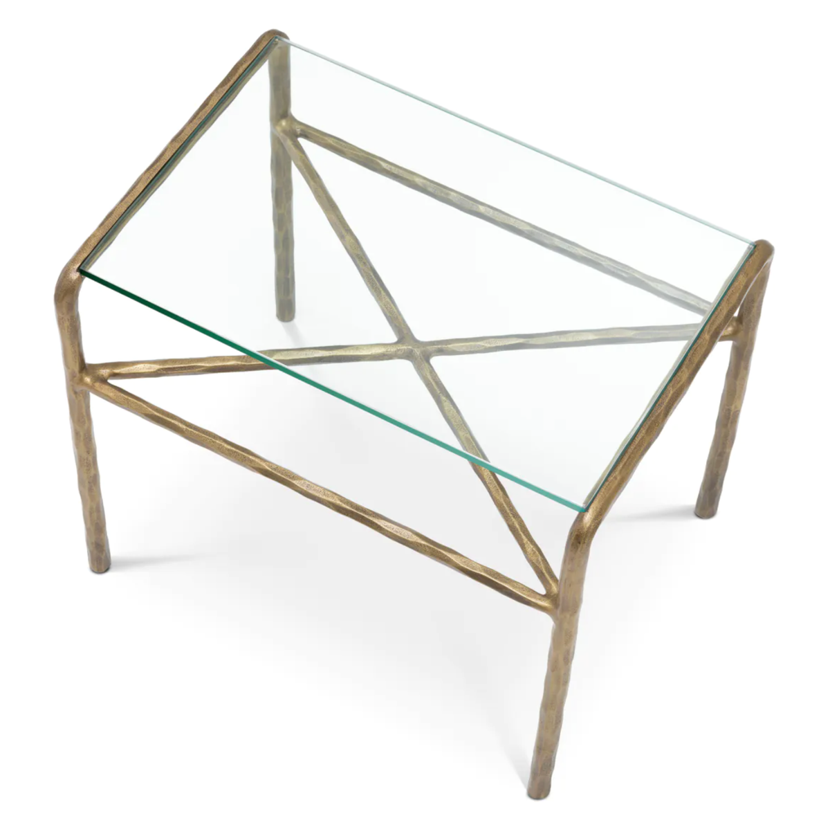 Side Table Xandria in Vintage Brass