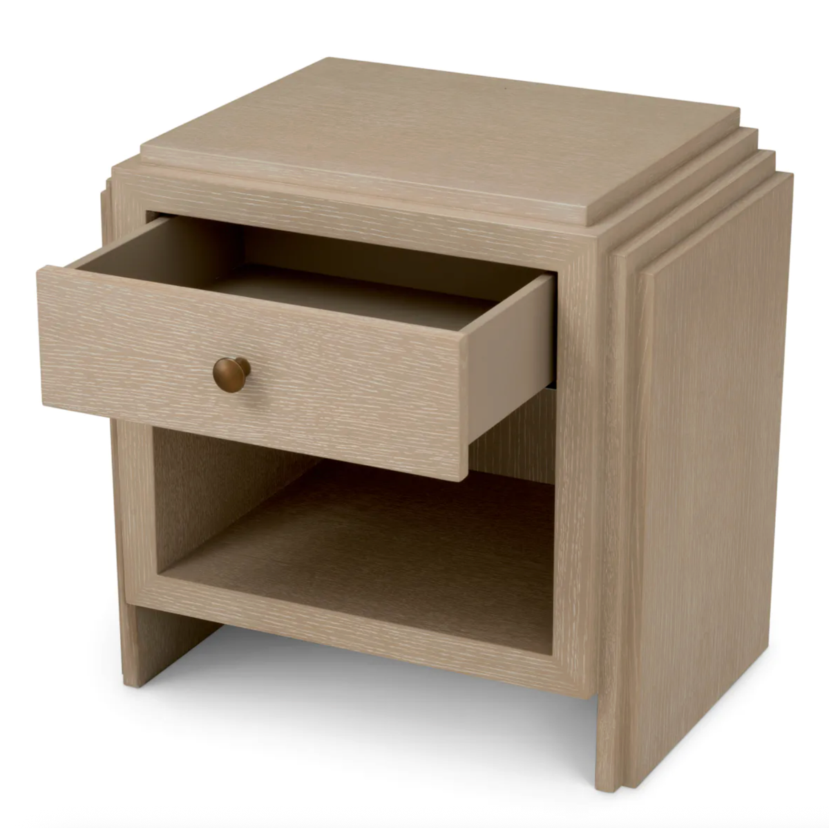 Nightstand ArtDeco in Washed Oak