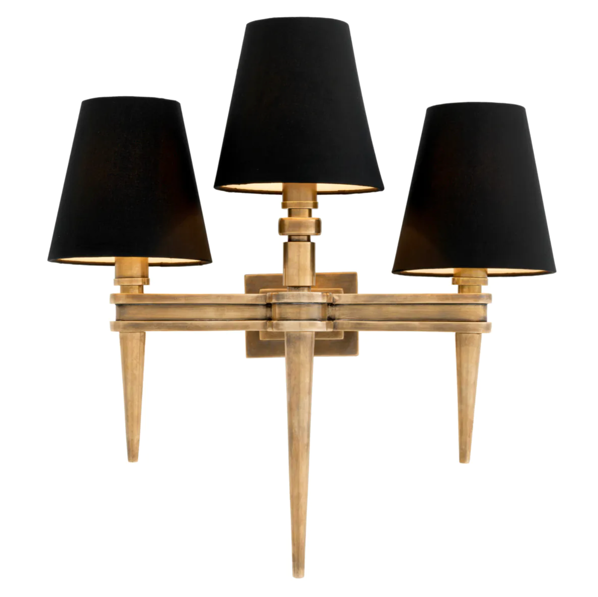 Waterloo Wall Lamp in Vintage Brass - Triple