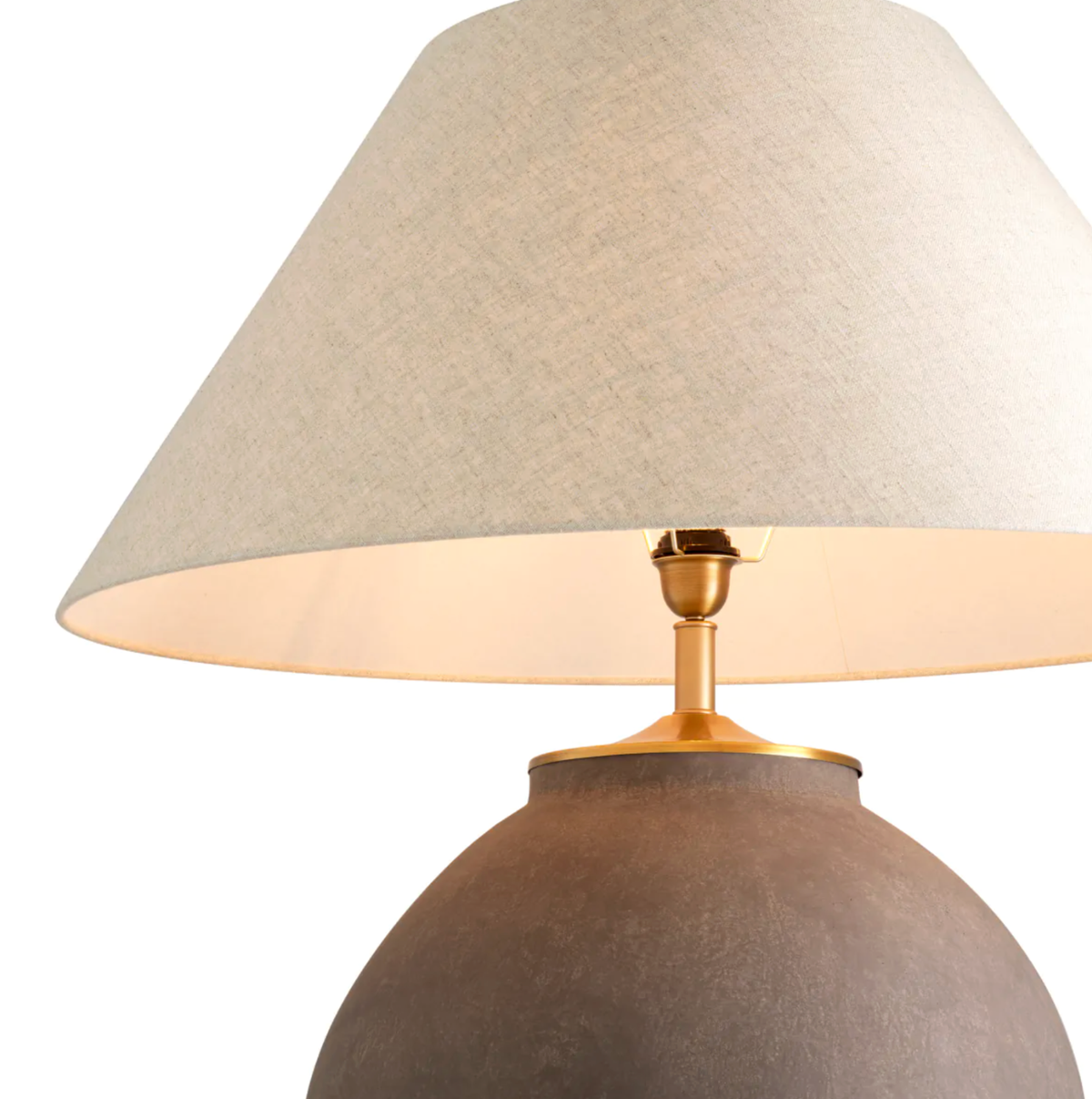 Moon Jar Table Lamp in Taupe