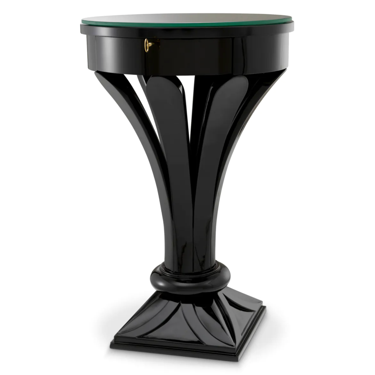 Aswan Side Table in Piano Black