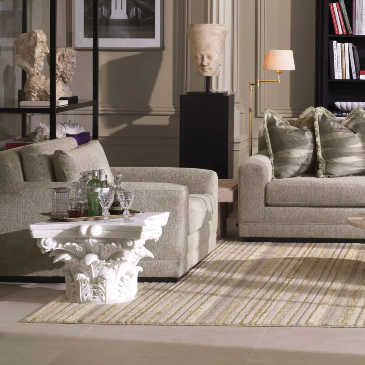 Manhattan Chair in Chenille Taupe